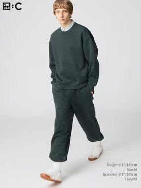 Uniqlo C Sweatshirt and Sweatpant Set Dark Green